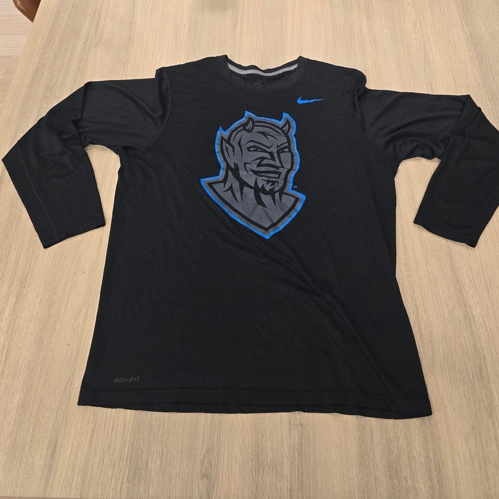 Nike Dri-Fit Performance Long Sleeve Sweater Mens Large Duke Blue Devils